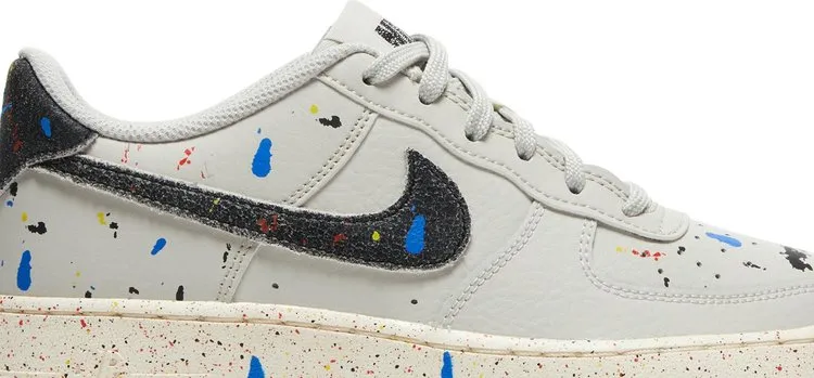 Nike Air Force 1 LV8 3 GS 'Paint Splatter - Light Bone', white