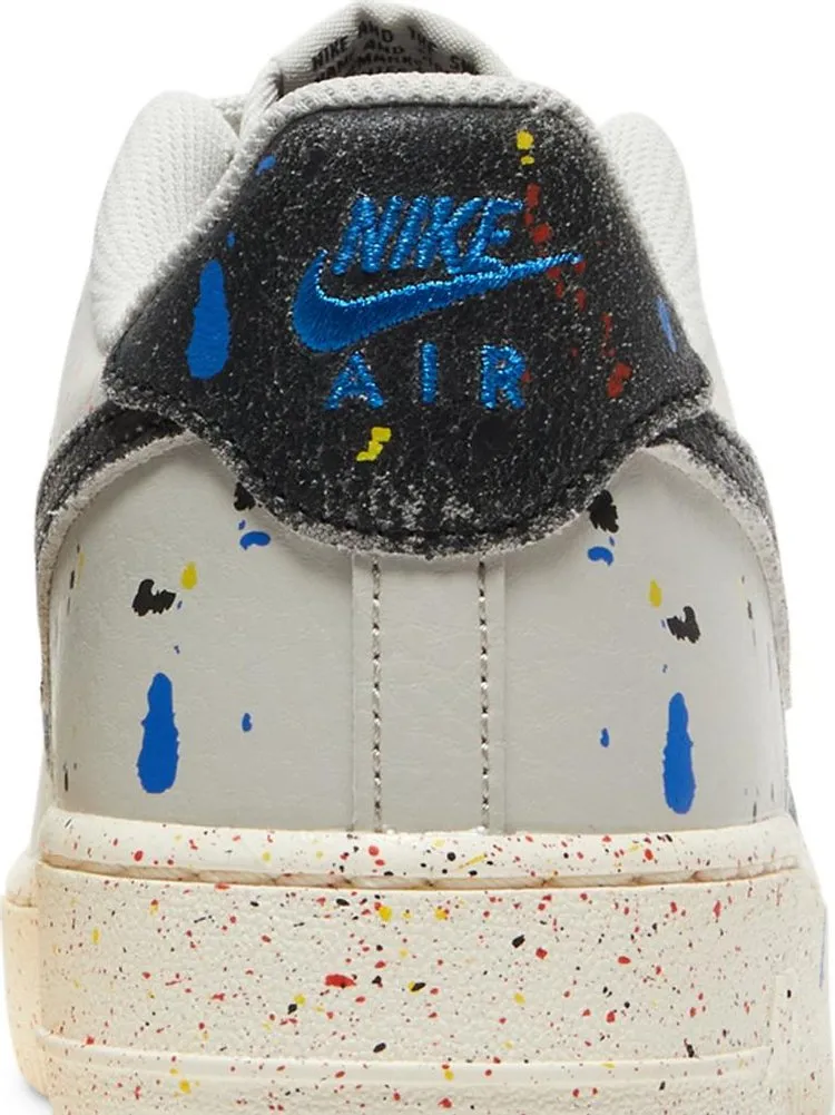 Nike Air Force 1 LV8 3 GS 'Paint Splatter - Light Bone', white