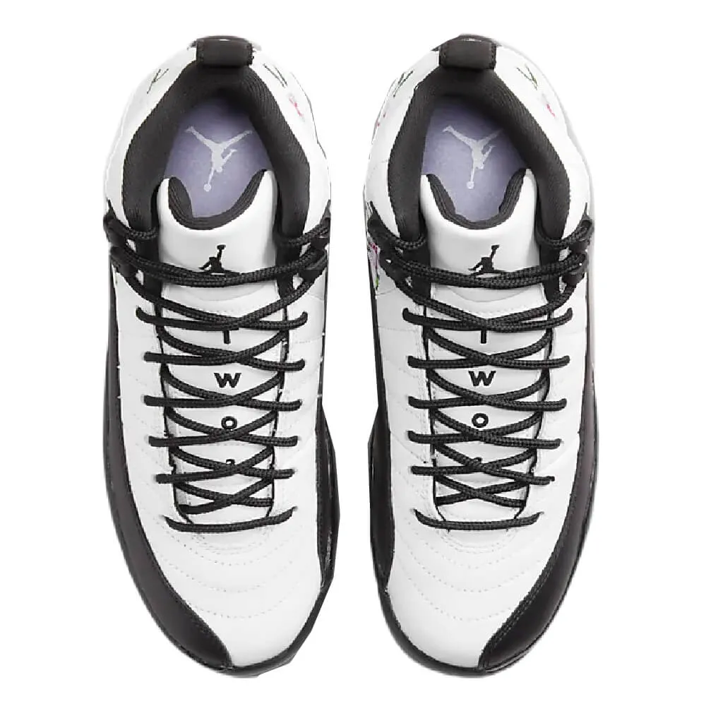 Nike Air Jordan 12 Retro Sneakers, White/Black