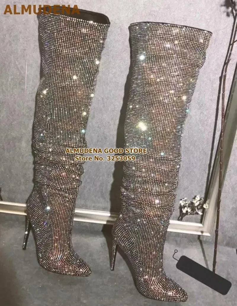 Over-the-knee Sparkling High Boots