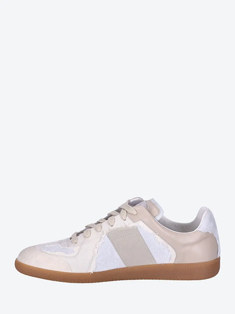 Replica inside out leather sneakers