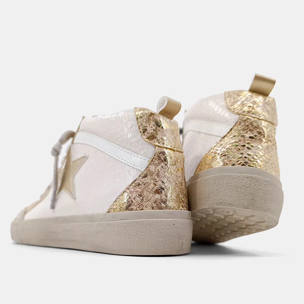 Shu Shop Paulina High-Top Sneakers - Blush Snake