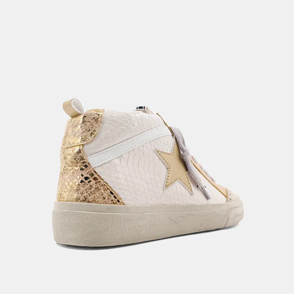 Shu Shop Paulina High-Top Sneakers - Blush Snake