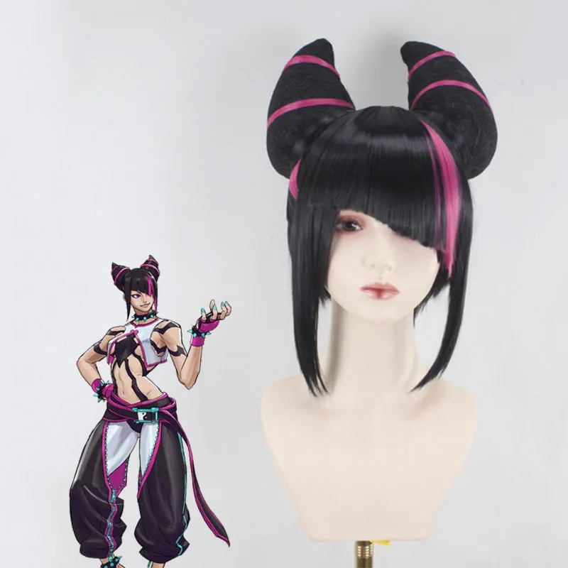 Street Fighter 6 Juri Han Cosplay Wig