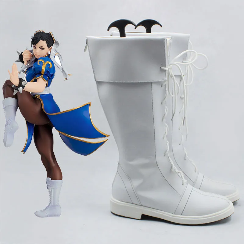 Street Fighter Chun-Li Chunli Shoes Cosplay Boots