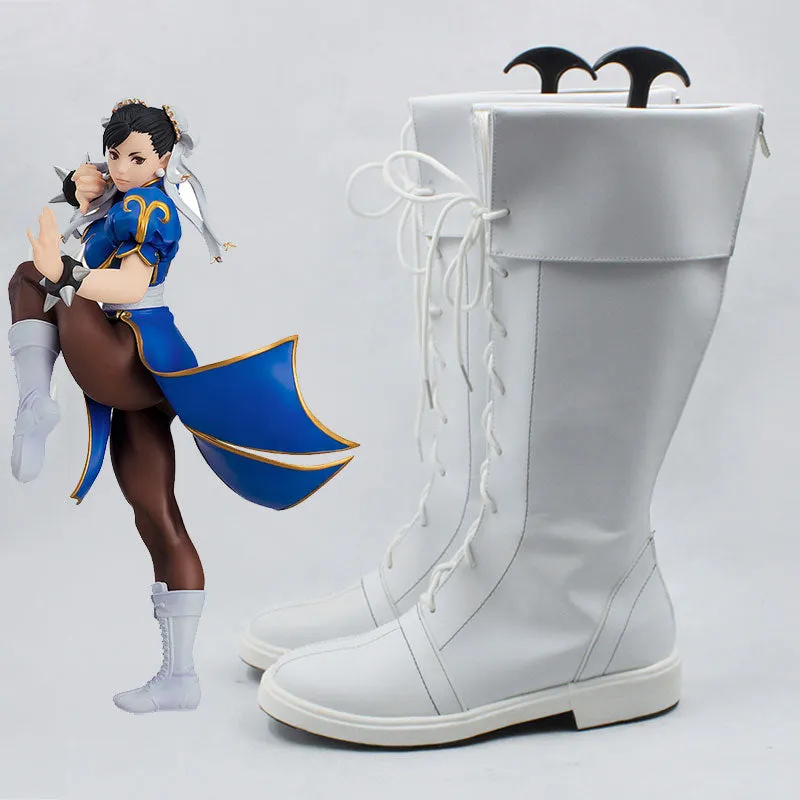 Street Fighter Chun-Li Chunli Shoes Cosplay Boots