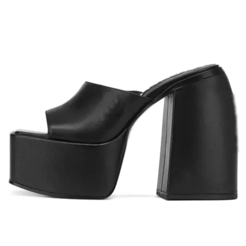 TAVIMART  -  New High Heeled Sandals Women Thick Platform Shoes Women Party Shoes High Heels Slippers Women Buckle Sandalias de las mujeres