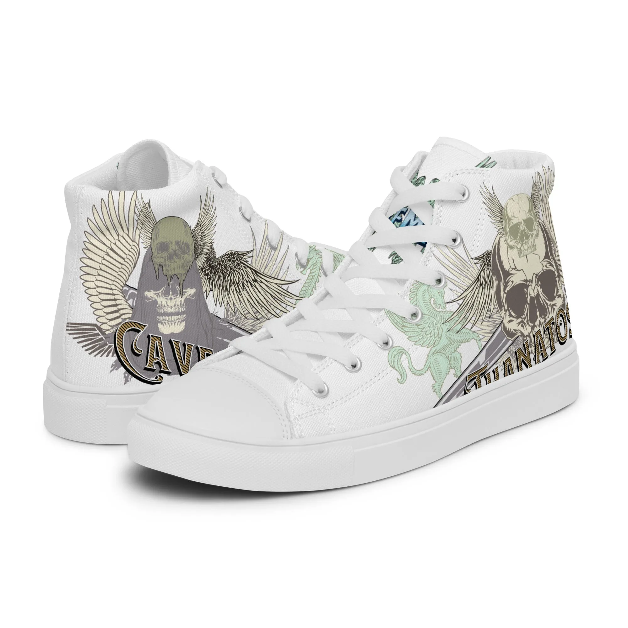 Thanatos high top canvas shoes