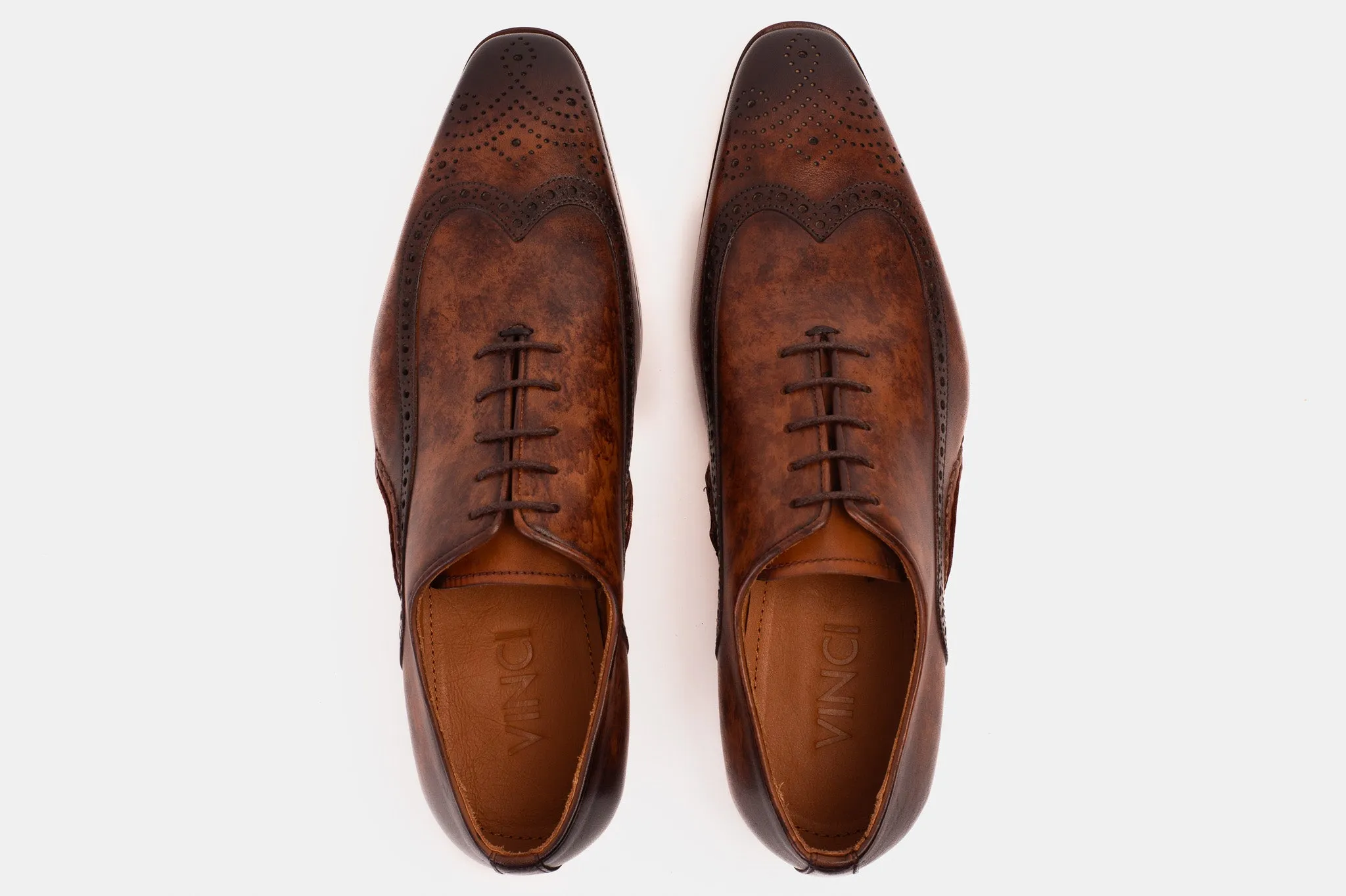 The Royal Hand Craft Brown Wingtip Oxford Men Shoe