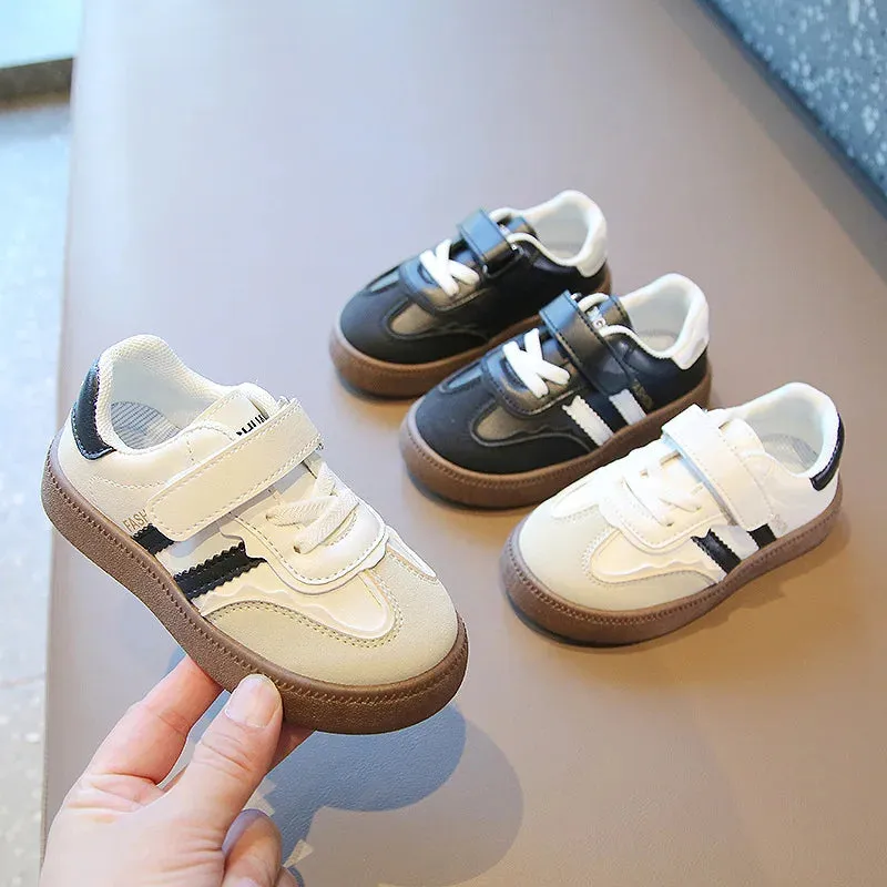 Trendy Kids Leather Sneakers, Unisex