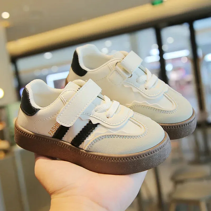 Trendy Kids Leather Sneakers, Unisex