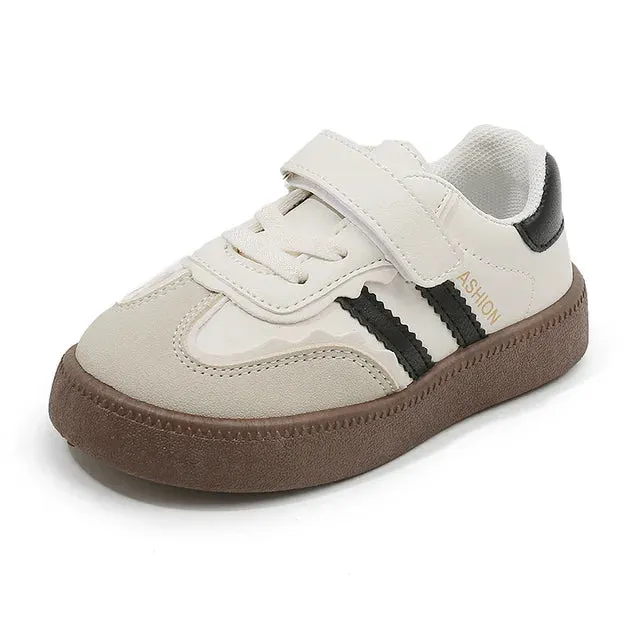 Trendy Kids Leather Sneakers, Unisex