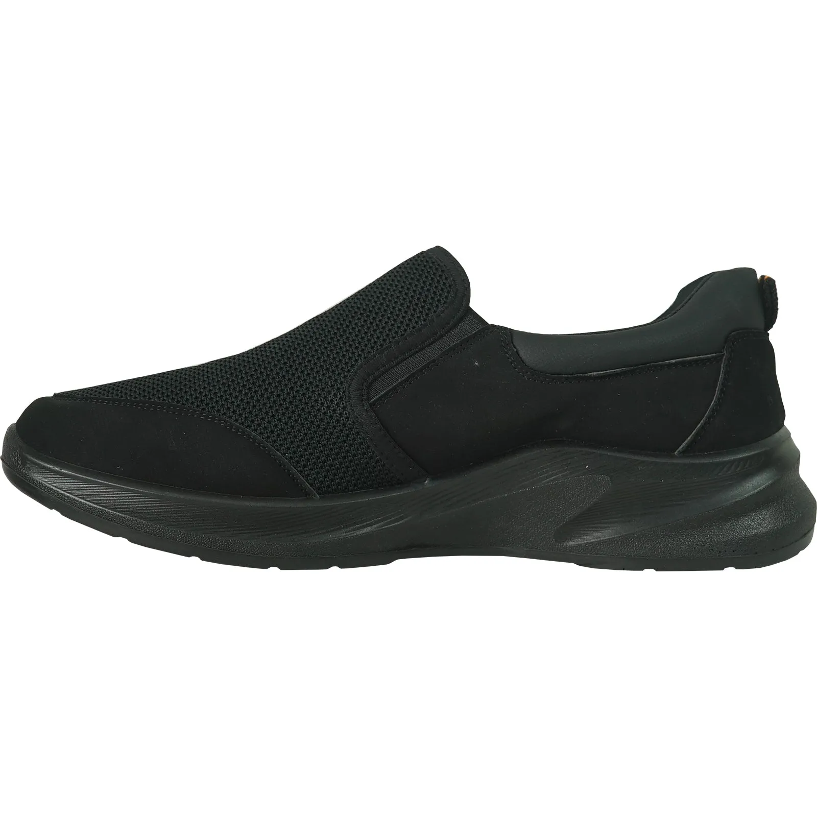 VANGELO Men Slip Resistant Shoe JIMMY-2 Black  - Wide Width Available