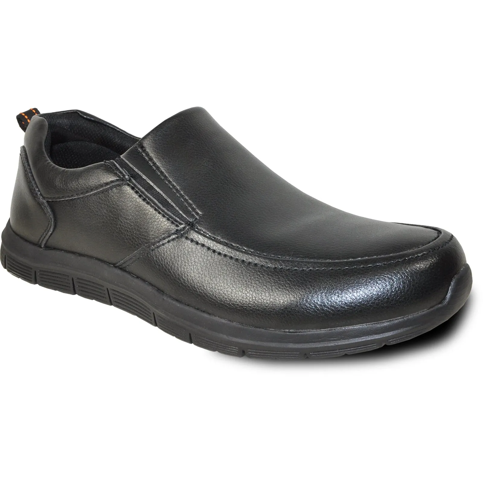 VANGELO Men Slip Resistant Shoe NICK-3 Black  - Wide Width Available