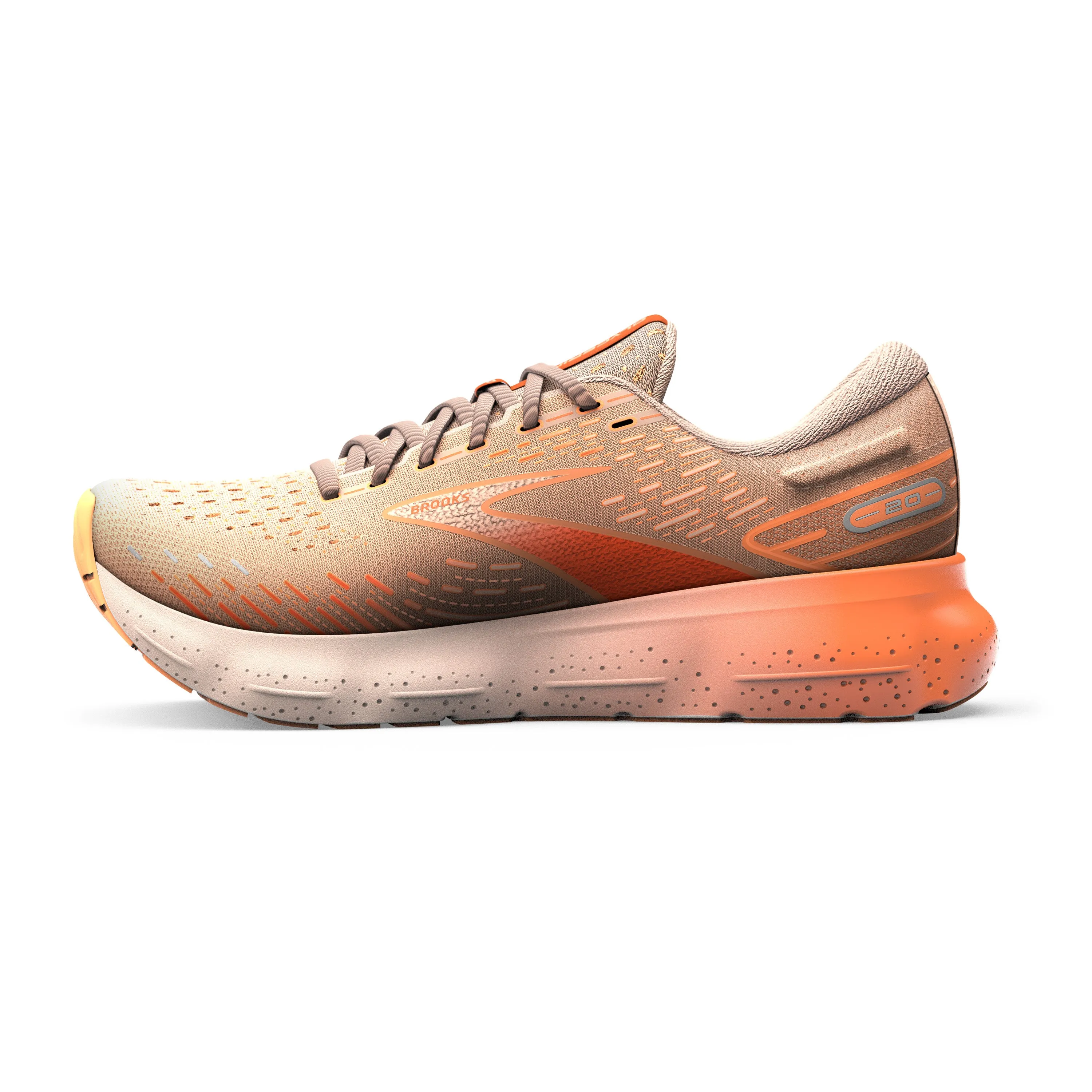 Women's Brooks Glycerin 20 Color: Peach/Tangerine/Orange