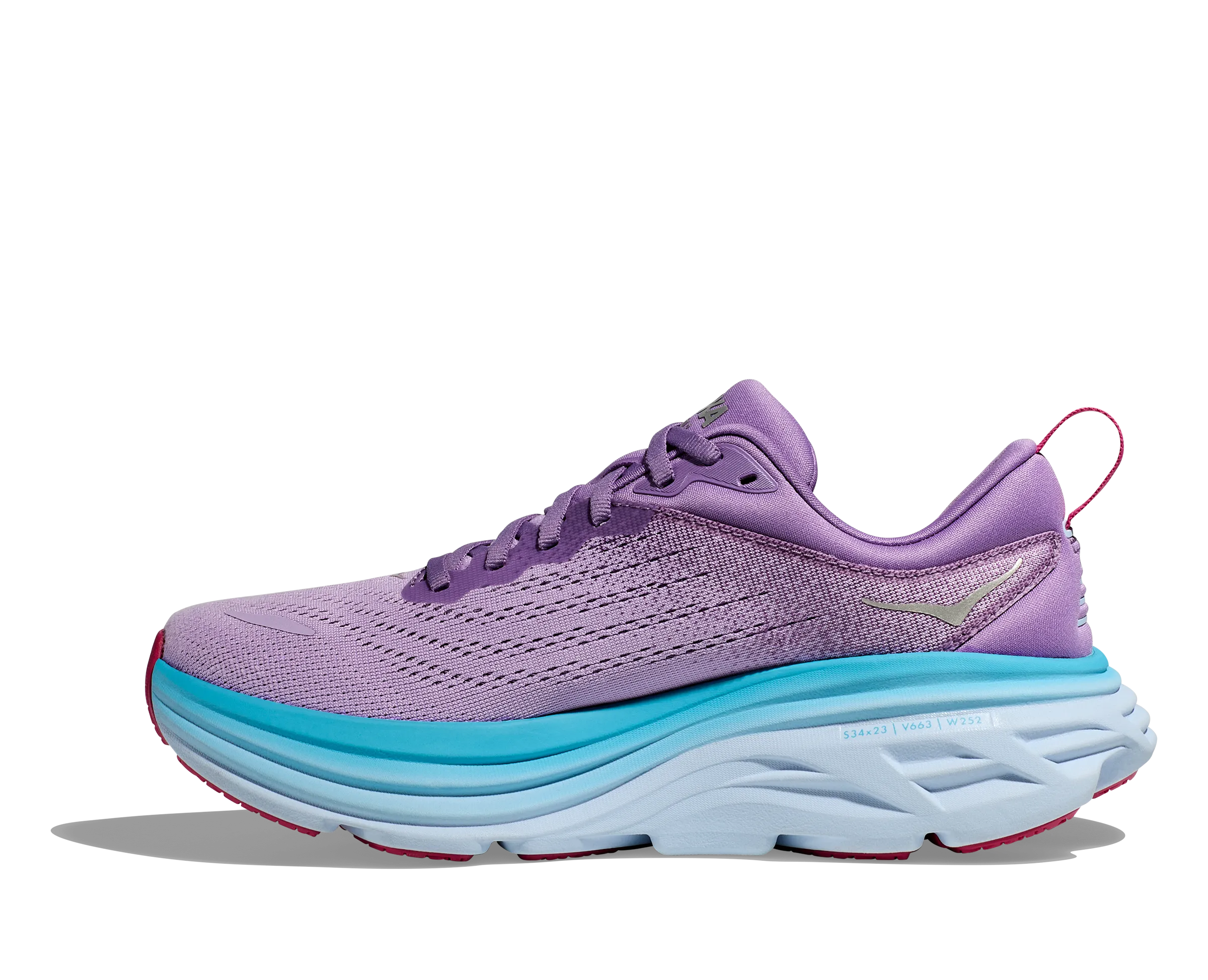 Women's Hoka Bondi 8 Color: Chalk Violet/ Lilac