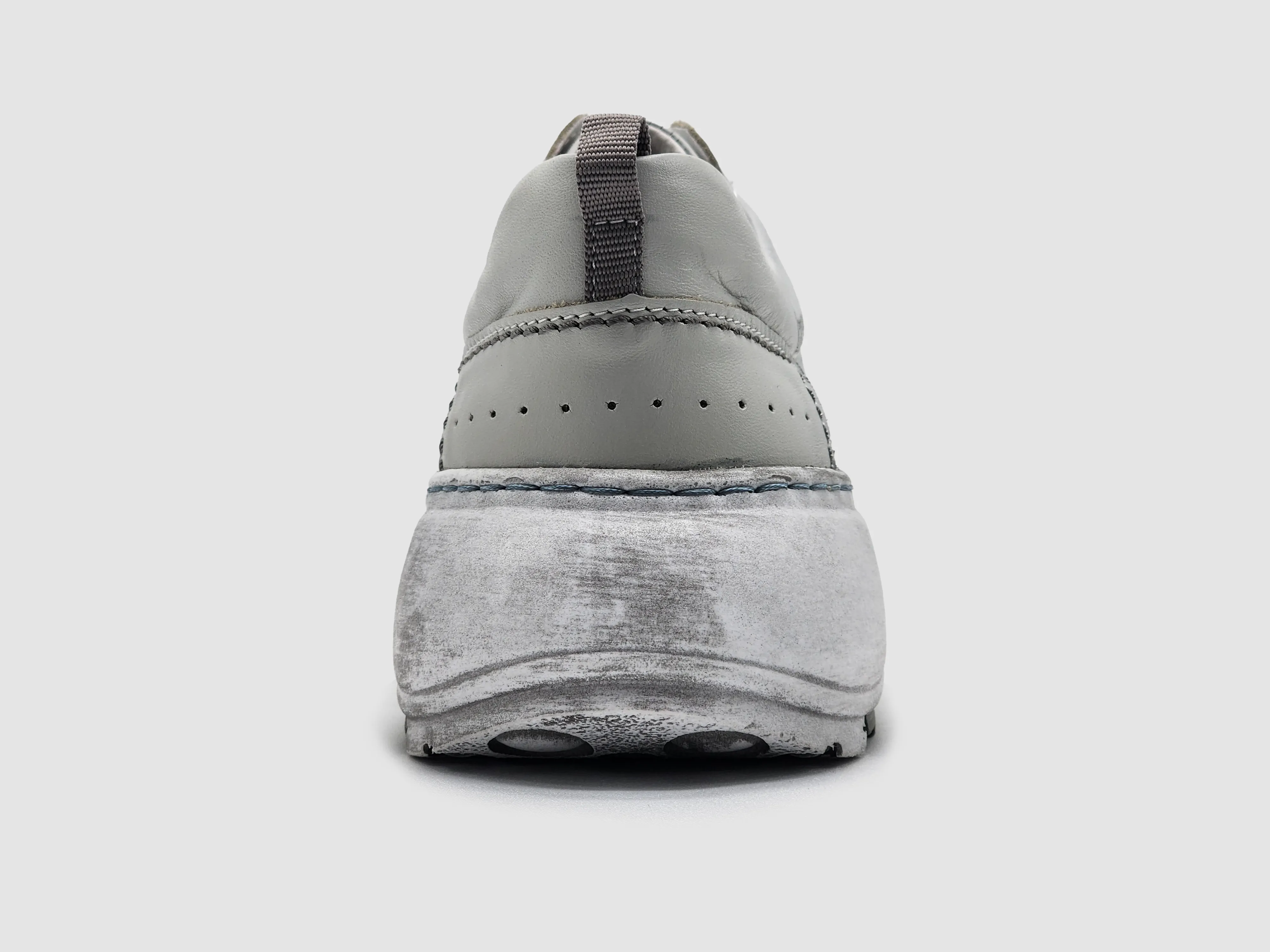 Women's Retro Leather Shoes - Grey